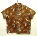 画像: 50'S TOWNCRAFT 三角タグ 箱ポケット付き 半袖 アロハシャツ ブラウンベース USA製 (VINTAGE) 「S/S Shirt」 入荷しました。