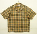 画像: 60'S TOWNCRAFT 半袖 オープンカラーシャツ チェック柄 (VINTAGE) 「S/S Shirt」 入荷しました。