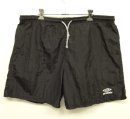 画像: UMBRO ドローコード付き ナイロンショーツ ブラック/シャドーストライプ (VINTAGE) 「Shorts」 入荷しました。