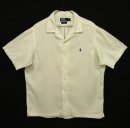 画像: 90'S RALPH LAUREN "CURHAM" リネン/コットン 半袖 オープンカラーシャツ ホワイト (VINTAGE) 「S/S Shirt」 入荷しました。