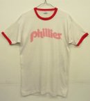 画像: 70'S CHAMPION "PHILLIES" バータグ 染み込みプリント リンガーTシャツ ホワイト USA製 (VINTAGE) 「T-Shirt」 入荷しました。