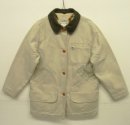 画像: 80'S LL Bean プリント入り裏地付き 襟コーデュロイ ハンティングジャケット オフホワイト USA製 (VINTAGE) 「Jacket」 入荷しました。