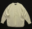 画像: 90'S RALPH LAUREN "BRODIE" コットンピケ マチ付き 長袖 ノーカラーシャツ ホワイト (VINTAGE) 「L/S Shirt」 入荷しました。