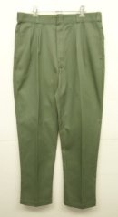 画像: 80'S DICKIES チビタグ ツープリーツ ワークパンツ オリーブ W34L32 USA製 (VINTAGE) 「Bottoms」 入荷しました。