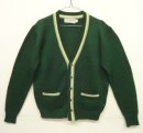 画像: 70'S VAN HEUSEN トリムライン入り ニットカーディガン ダークグリーン (VINTAGE) 「Knit」 入荷しました。