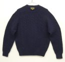 画像: 80'S BROOKS BROTHERS シェットランドウール ケーブル編み セーター ネイビー (VINTAGE) 「Knit」 入荷しました。