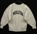 画像: 90'S CHAMPION "WESLEYAN" 染み込みプリント 刺繍タグ リバースウィーブ グレー USA製 (VINTAGE) 「Sweat Shirt」 入荷しました。