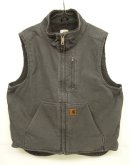 画像: 00'S CARHARTT 裏地ボア付き ダックベスト ダークグレー (VINTAGE) 「No Sleeve」入荷しました。