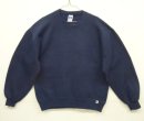 画像: 90'S RUSSELL ATHLETIC 前Vガゼット付き クルーネック スウェットシャツ ネイビー USA製 (VINTAGE) 「Sweat Shirt」入荷しました。