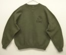 画像: アメリカ軍 USMC 前Vガゼット付き クルーネック スウェットシャツ オリーブ (VINTAGE) 「Sweat Shirt」入荷しました。