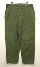 画像: 70'S アメリカ軍 US ARMY "OG107" コットンサテン ベイカーパンツ W36L31 PRENTICEジップ (VINTAGE) 「Bottoms」入荷しました。