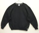 画像: 00'S RUSSELL ATHLETIC 前Vガゼット付き クルーネック スウェットシャツ ブラック (VINTAGE) 「Sweat SHirt」入荷しました。