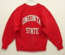 画像: 80'S CHAMPION "ONEONTA STATE" トリコタグ（二枚タグ） リバースウィーブ レッド USA製 (VINTAGE) 「Sweat Shirt」入荷しました。