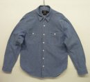 画像: RRL マチ付き 猫目ボタン 赤耳付きシャンブレー ワークシャツ ブルー (USED) 「L/S Shirt」入荷しました。