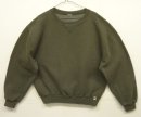 画像: 90'S RUSSELL ATHLETIC 前Vガゼット付き クルーネック スウェットシャツ カーキ (VINTAGE) 「Sweat Shirt」入荷しました。