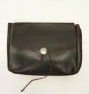 画像: FERNAND LEATHER "CLUTCH BAG" コンチョボタン付き レザー クラッチバッグ ブラック（茶芯） USA製 (VINTAGE) 「Bag」入荷しました。