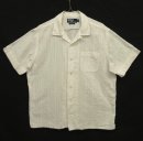 画像: 90'S RALPH LAUREN "ANDY CAMP" ジャガード 半袖 オープンカラーシャツ ホワイト (VINTAGE) 「S/S Shirt」入荷しました。