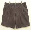 画像: 90'S RALPH LAUREN ツープリーツ ダブルステッチ チノショーツ フェードブラック USA製 (VINTAGE) 「Shorts」入荷しました。