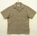 画像: 60'S MAGICARE by ENRO コットン100% 半袖 オープンカラーシャツ ライトブラウン/ブラックステッチ (VINTAGE) 「S/S Shirt」入荷しました。