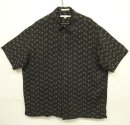 画像: 90'S PERRY ELLIS シルク 半袖 ボックスシャツ ブラックベース/総柄 (VINTAGE) 「S/S Shirt」入荷しました。