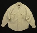 画像: 90'S EDDIE BAUER 黒タグ リネン/コットン 長袖シャツ ナチュラル (VINTAGE) 「L/S Shirt」入荷しました。