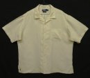 画像: 90'S RALPH LAUREN "CALDWELL" 裾ロゴ シルクリネン 半袖 オープンカラーシャツ グリーン (VINTAGE) 「S/S Shirt」入荷しました。