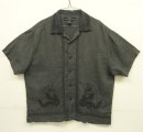 画像: ARNOLD ZIMBERG リネン 刺繍入り 半袖 オープンカラーシャツ ブラック (VINTAGE) 「S/S Shirt」入荷しました。