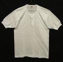 画像: 50'S RACE BRAND 袖リブ付き シングルステッチ ヘンリーネック Tシャツ ホワイト (DEADSTOCK) 「T-Shirt」入荷しました。