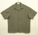 画像: 90'S PERRY ELLIS リネン/コットン 半袖 オープンカラーシャツ カーキベース/総柄 (VINTAGE) 「S/S Shirt」入荷しました。