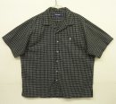 画像: 90'S RALPH LAUREN "CALDWELL" コットン 半袖 オープンカラーシャツ ブラック/ホワイト グラフチェック (VINTAGE) 「S/S Shirt」入荷しました。