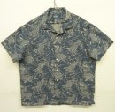 画像: 90'S RALPH LAUREN リネン/コットン 半袖 オープンカラーシャツ インディゴ/鯉柄 (VINTAGE) 「S/S Shirt」入荷しました。