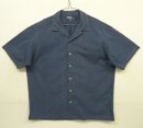 画像: 90'S RALPH LAUREN "CALDWELL" コットン 同色ロゴ 半袖 オープンカラーシャツ ネイビー (VINTAGE) 「S/S Shirt」入荷しました。