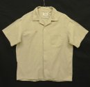 画像: 60'S BRENT コットン100% エンブレム刺繍 半袖 オープンカラーシャツ ベージュ (VINTAGE) 「S/S Shirt」入荷しました。