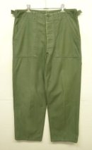 画像: 60'S アメリカ軍 US ARMY "OG107" 初期モデル コットンサテン 平ボタン ベイカーパンツ W34L33 (VINTAGE) 「Bottoms」入荷しました。