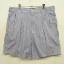 画像: 90'S RALPH LAUREN ツープリーツ ショーツ ストライプ TALONジップ USA製 (VINTAGE) 「Shorts」入荷しました。