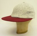 画像: 90'S J.CREW 旧タグ スウェット/ツイル 6パネルキャップ アッシュグレー/バーガンディ (DEADSTOCK) 「Cap」入荷しました。