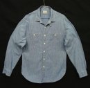 画像: 00'S J.CREW チンスト&マチ付き 耳付きシャンブレー ワークシャツ ブルー (VINTAGE) 「L/S Shirt」入荷しました。