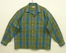 画像: 60'S TOWNCRAFT "PENN-PREST" コットンポリ オープンカラーシャツ チェック柄 (VINTAGE) 「L/S Shirt」入荷しました。