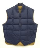 画像: 90'S EDDIE BAUER 黒タグ グースダウン スクエアキルト ダウンベスト ネイビー (VINTAGE) 「No Sleeve」入荷しました。