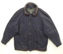 画像: 90'S BANANA REPUBLIC レザートリム フード付き フィールドジャケット ネイビー (VINTAGE) 「Jacket」入荷しました。