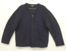 画像: 90'S J.CREW 旧タグ ウール Vネック ジップカーディガン ネイビー (MINT CONDITION) 「Knit」入荷しました。