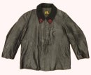 画像: 50'S L'IDEAL フランス 襟ウール 裏地ストライプ レザー ファイヤーマンコート ブラック (VINTAGE) 「Jacket」入荷しました。