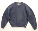 画像: 90'S RUSSELL ATHLETIC 前Vガゼット付き クルーネック スウェットシャツ フェードネイビー メキシコ製 (VINTAGE) 「Sweat Shirt」入荷しました。