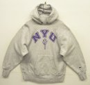 画像: 90'S CHAMPION "NYU" 刺繍タグ リバースウィーブ パーカー グレー USA製 (VINTAGE) 「Parka」入荷しました。