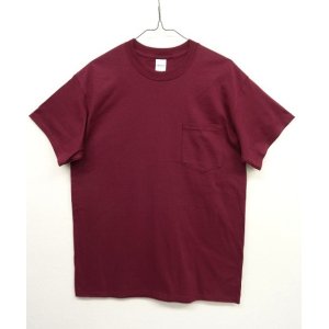 画像: GILDAN ポケット付き 半袖 Tシャツ BURGUNDY (NEW)