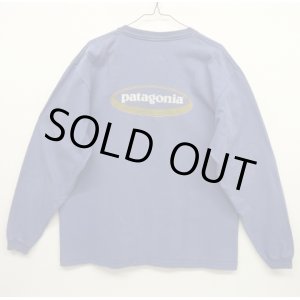 画像: 90'S PATAGONIA 黒タグ バックプリント ロゴ 長袖Tシャツ USA製 (VINTAGE)