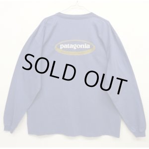 画像: 90'S PATAGONIA 黒タグ バックプリント オーバルロゴ 長袖Tシャツ USA製 (VINTAGE)