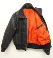 画像2: 80'S ドイツ軍 レザー フライトジャケット DK NAVY (VINTAGE)