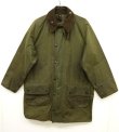 画像1: 80'S BARBOUR 2クレスト "UNLINED GAMEFAIR" オイルドジャケット OLIVE イングランド製 (VINTAGE)