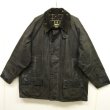 画像1: 90'S BARBOUR 3クレスト 旧タグ "BEAUFORT" オイルドジャケット NAVY イングランド製 (VINTAGE)